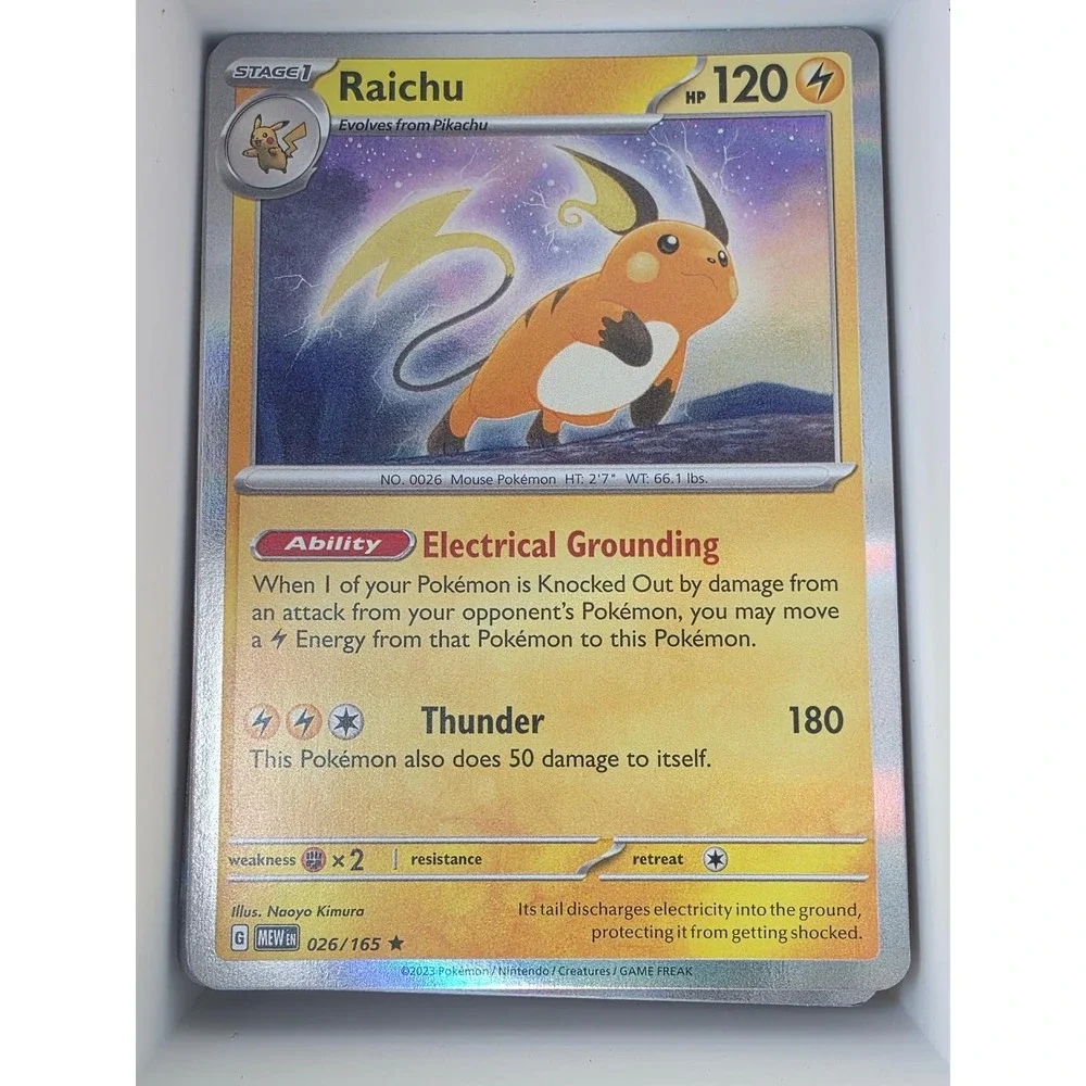 Raichu 026/165 Rare 151 Pokemon Reverse Holo Near Mint